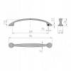 Превью Ручка-скоба 128мм хром матовый (BH.30.128.SC) – 2
