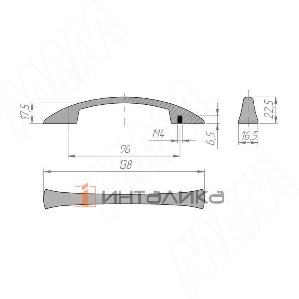 Ручка-скоба 96мм хром матовый (BH.31.096.SC) – 2