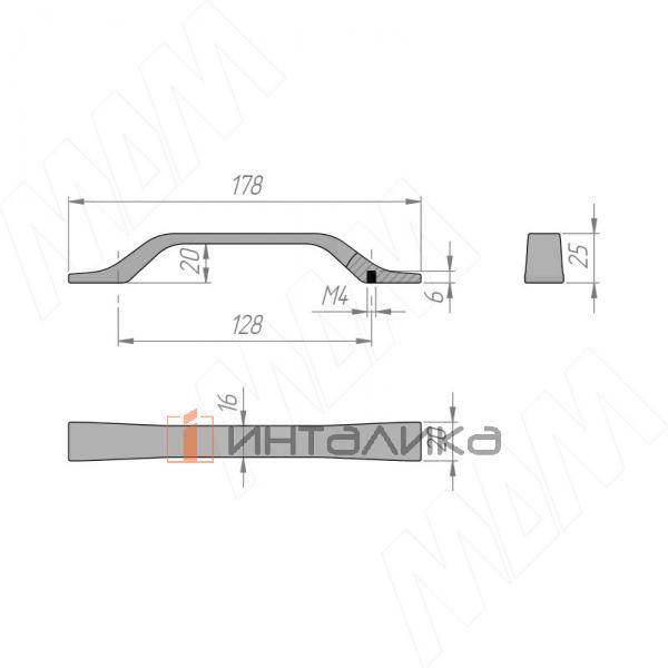 Ручка-скоба 128мм хром матовый (BH.36.128.SC) – 2