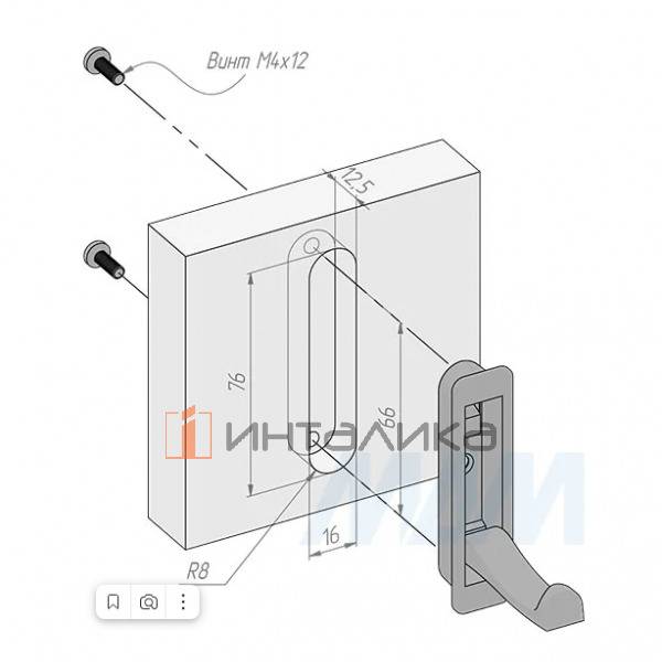 Крючок однорожковый S-малый хром (HK.15.PC) – 6