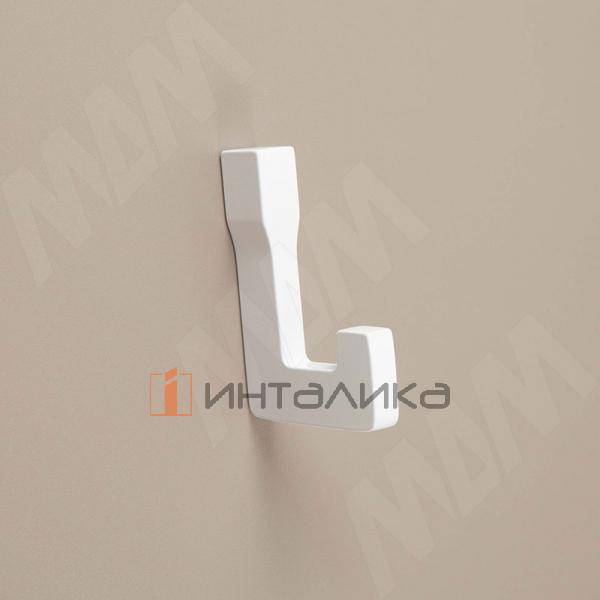 Крючок однорожковый белый матовый (HK.22.WTM) – 2