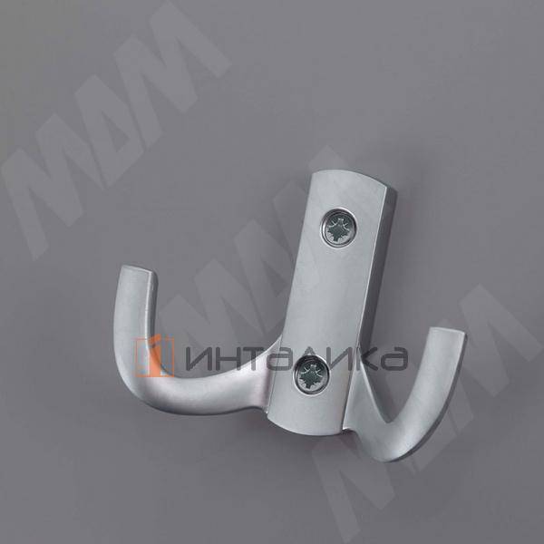 Крючок двухрожковый хром матовый (HK.18.SC) – 2