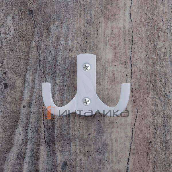 Крючок двухрожковый белый матовый (HK.18.WTM) – 2