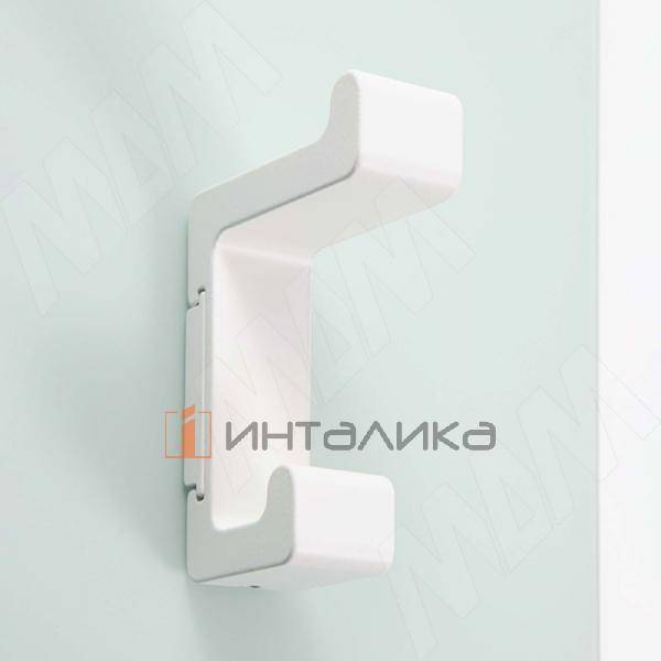 Крючок двухрожковый белый матовый (HK.13.WTM) – 2