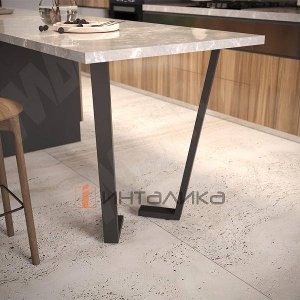 Валенсия опора для стола Г-образная, 60х30, H820+10 мм, черный (VL60X30/820 BLC) – 8