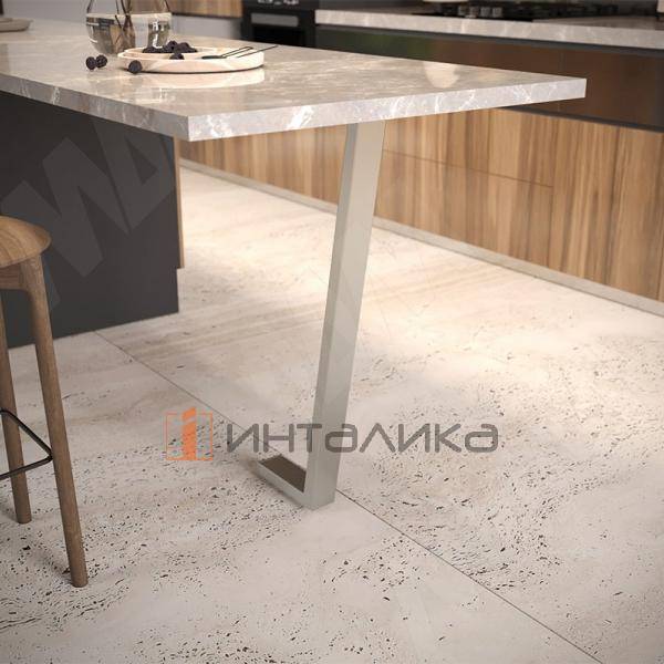 Валенсия опора для стола Г-образная, 60х30, H870+10 мм, хром матовый (VL60X30/870 CRM) – 4