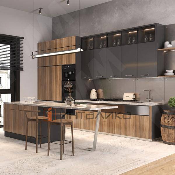 Валенсия опора для стола Г-образная, 60х30, H870+10 мм, хром матовый (VL60X30/870 CRM) – 5