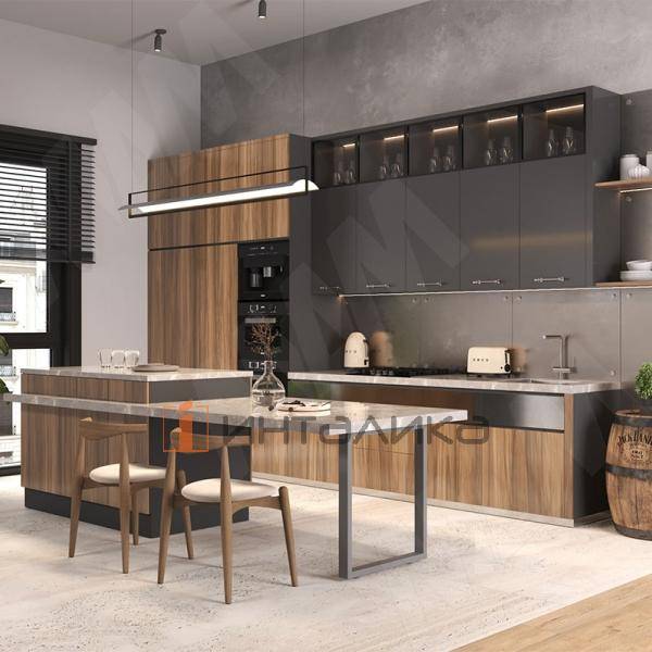 Опора для стола П-образная, 60х30, H715+10 мм, графит, 1шт. (П60X30/715 GR) – 3