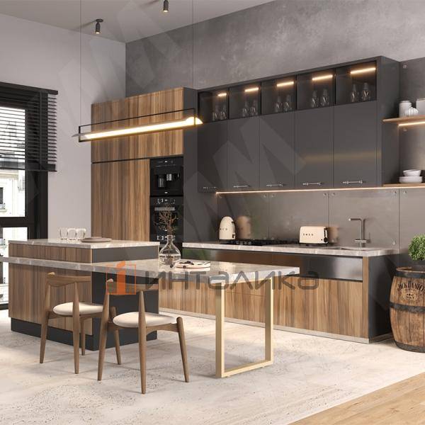 Опора для стола П-образная, 60х30, H715+10 мм, золото матовое (П60X30/715 GL) – 6