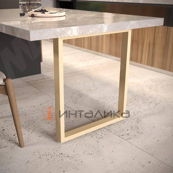 Опора для стола П-образная, 60х30, H715+10 мм, золото матовое (П60X30/715 GL) – 5