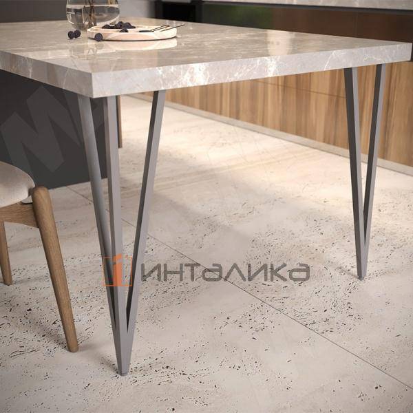 PIN опора для стола V-образная, 180х712+10 мм, графит (PIN180x715 GR) – 4