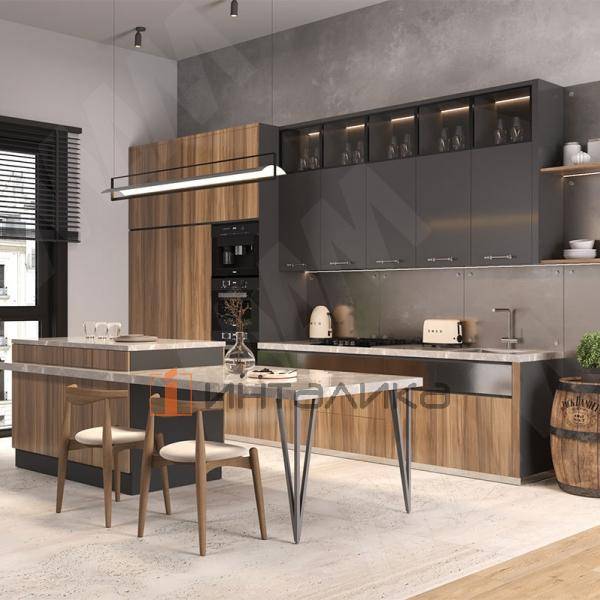 PIN опора для стола V-образная, 180х712+10 мм, графит (PIN180x715 GR) – 5