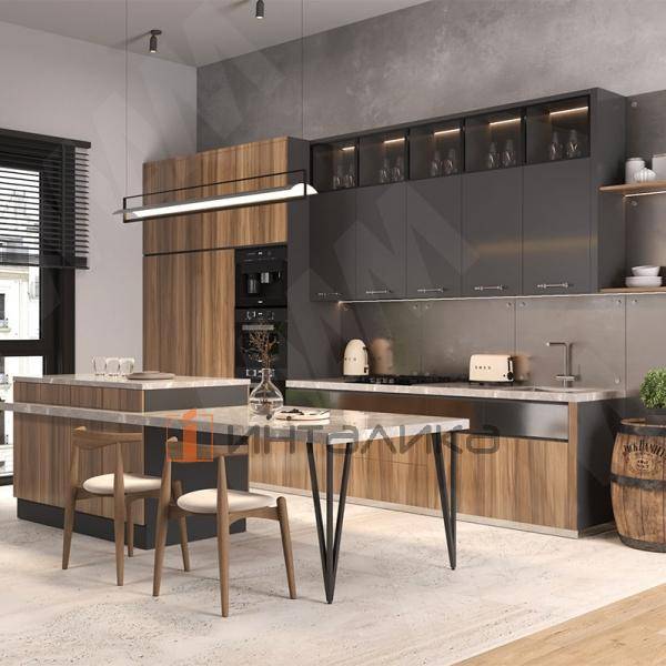 PIN опора для стола V-образная, 180х712+10 мм, черный (PIN180x715 BLC) – 5