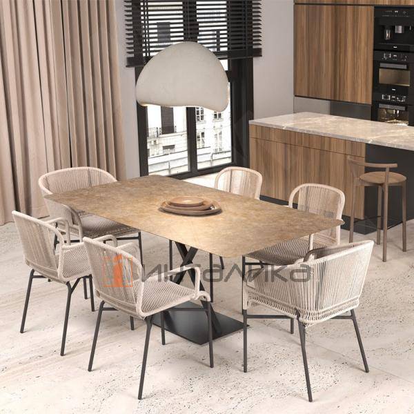 Лориш подстолье 700х400, H730+4мм, черный (RAL 9005, муар) (LO730X700X400 BLC) – 6