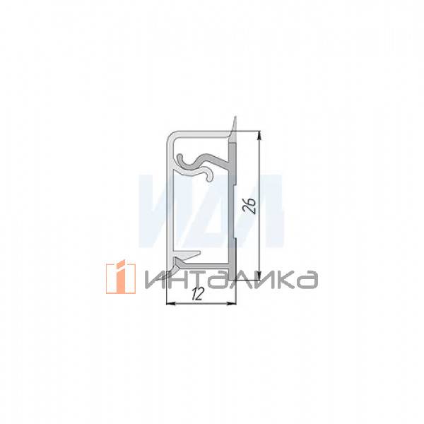 Плинтус алюминиевый прямоугольный универсальный (гориз./верт.) L=3м, белый (62.300RWH 3M) – 2