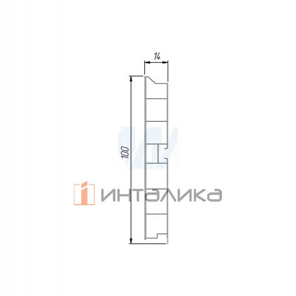 Цоколь пластиковый (высота 100, длина 4000 мм), Бетон светлый (10.0510R 4M) – 4