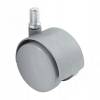 Превью Опора двухколесная с винтом M10, D50 мм, без стопора, серая (OK-50/2/K/GR) – 1