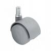 Превью Опора двухколесная с винтом M8, D40 мм, без стопора, серая (OK-40/2/K/GR) – 1