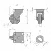 Превью Опора колесная, D50 мм, без стопора, с площадкой (CST55) – 2