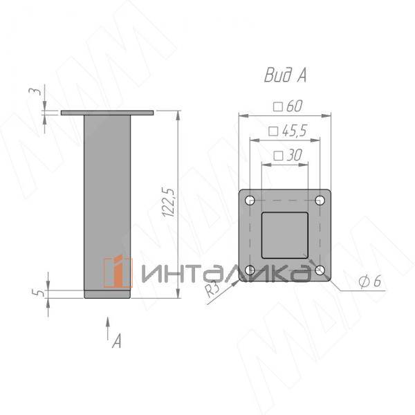 Опора 30х30х1,2 Н120мм хром матовый (FIX022.120.CRM RU) – 2