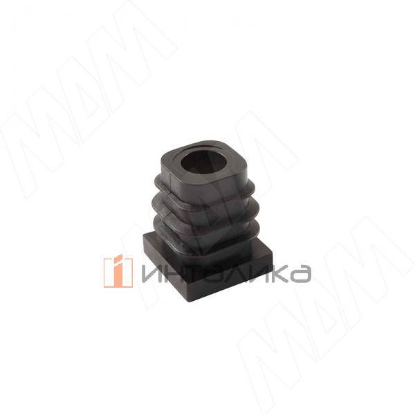 Заглушка-подпятник с гайкой, М6, черный (HL.S.20X20.M6.BL) – 2