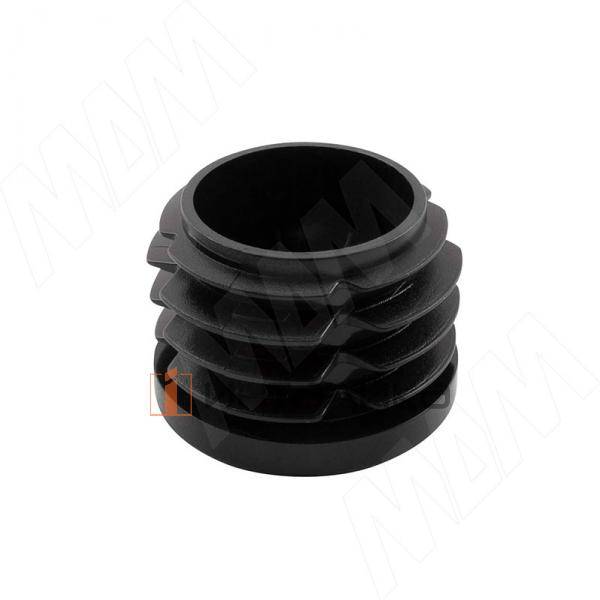 Подпятник для круглой трубы D50 мм, с резьбой М10, черный (HL.R.50.M10.BL) – 2