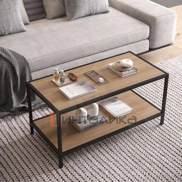 Металлокаркас-стол журнальный 900x450x440мм черный (RAL 9005, муар) (MF.13.900x450x440.BLC) – 2