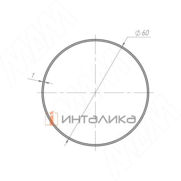 Труба круглая D60 мм, цвет черный, L-3000 (TR60BL-08) – 6
