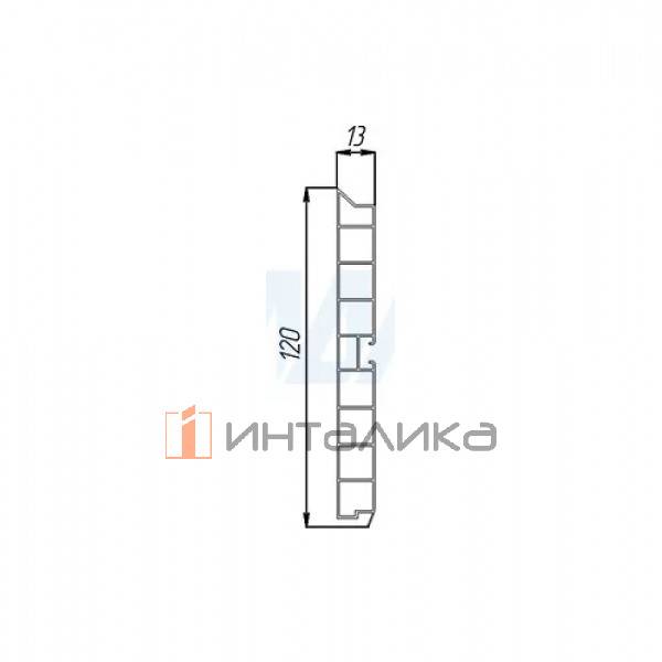 Цоколь пластиковый (высота 120, длина 4000 мм), графит (12.0122 4M) – 4