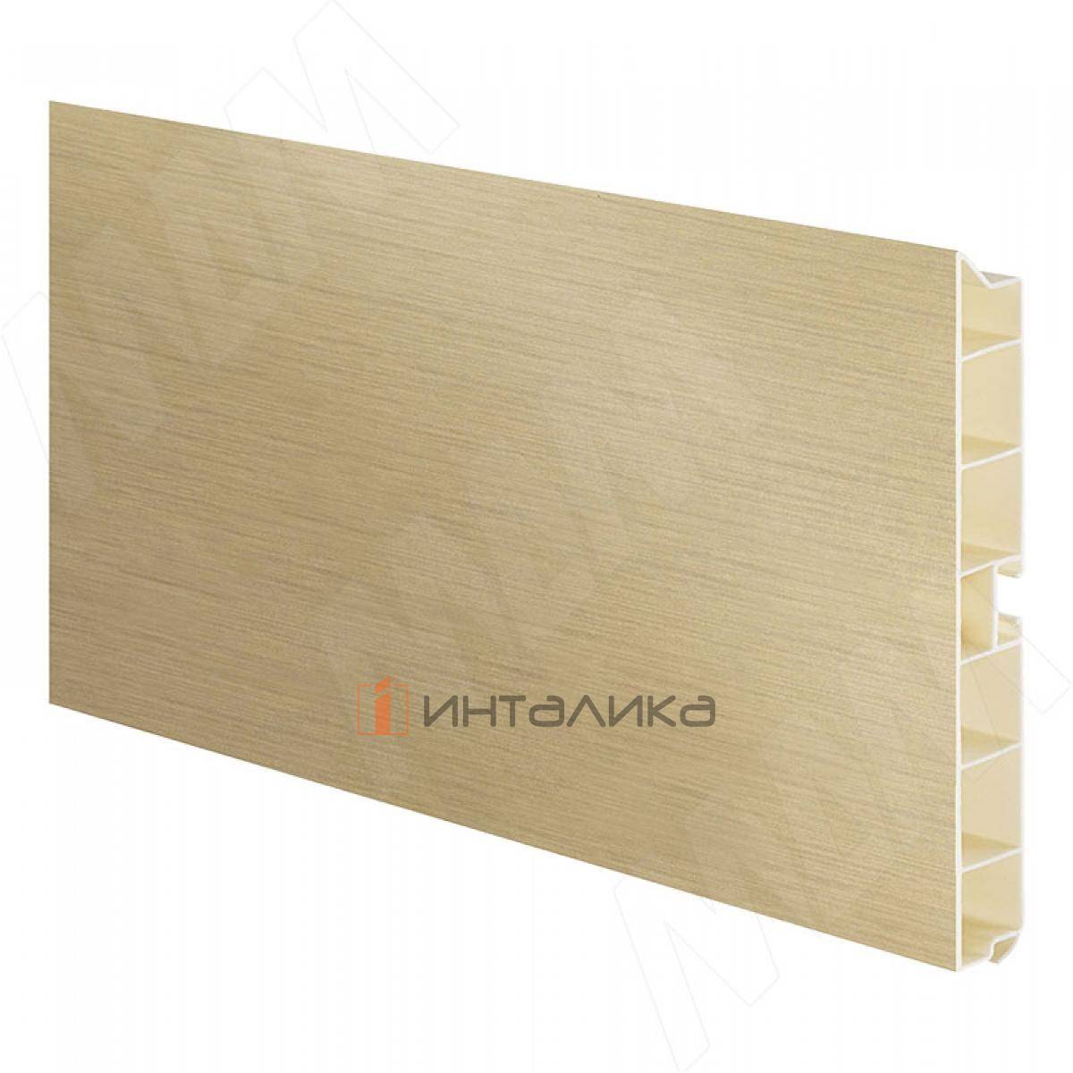 Цоколь пластиковый (высота 100, длина 4000 мм), золото брашированное (10.0524 4M)