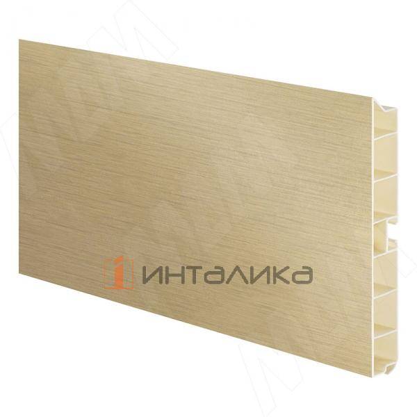 Цоколь пластиковый (высота 120, длина 4000 мм), золото брашированное – 1