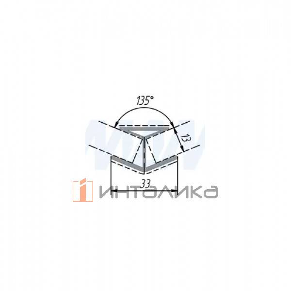 Уголок 135 градусов (высота 150), серый альпака (19.0398.35) – 2
