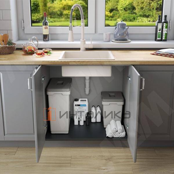 Алюминиевый поддон для кух.базы под раковину 900 мм, графит (40\7B.9872.90) – 2