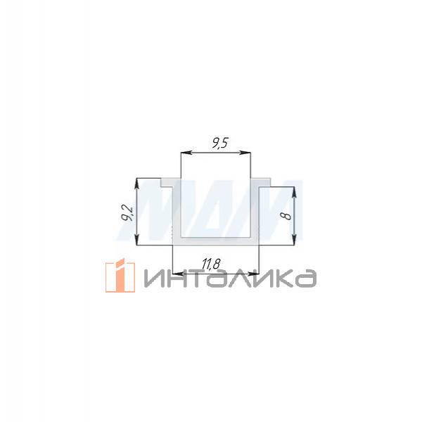 Направляющая врезная, черный, L-2600 (0681.323) – 2