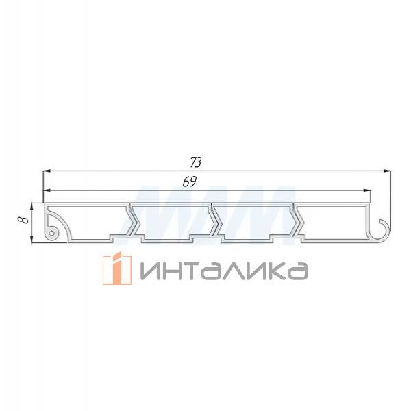 3663 жалюзи, 70 мм (4 ламели), белый, L-2600 (3663.19) – 2