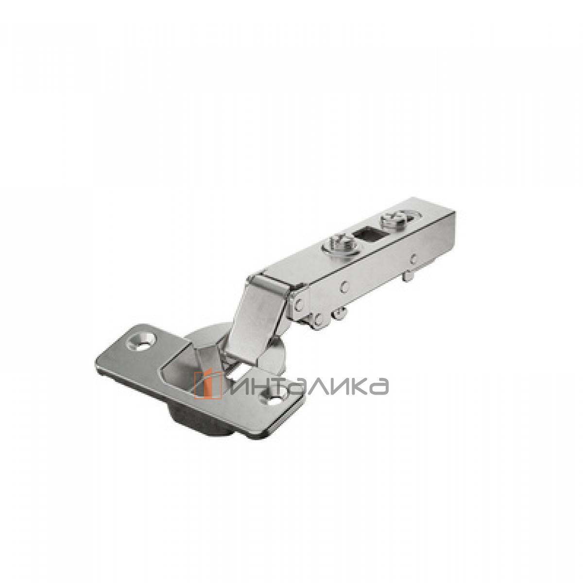 Петля HETTICH Veosys (В 11.5) 105°, для дверей 14-22 мм, накладная, с доводчиком, TH52, Ø35, под саморезы, нержавеющая сталь