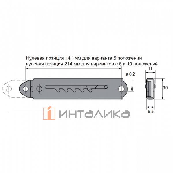 Механизм трансформации HETTICH Rastomat, для регулировки изголовья и изножья, 5 положений регулировки, никель – 2