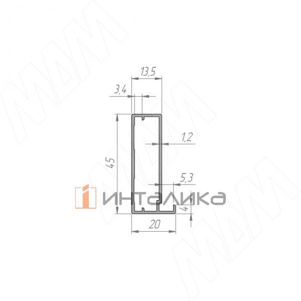 INTEGRO Профиль рамочный широкий, 45х20х4, золото брашированное, L-6000 (IN05137A) – 3