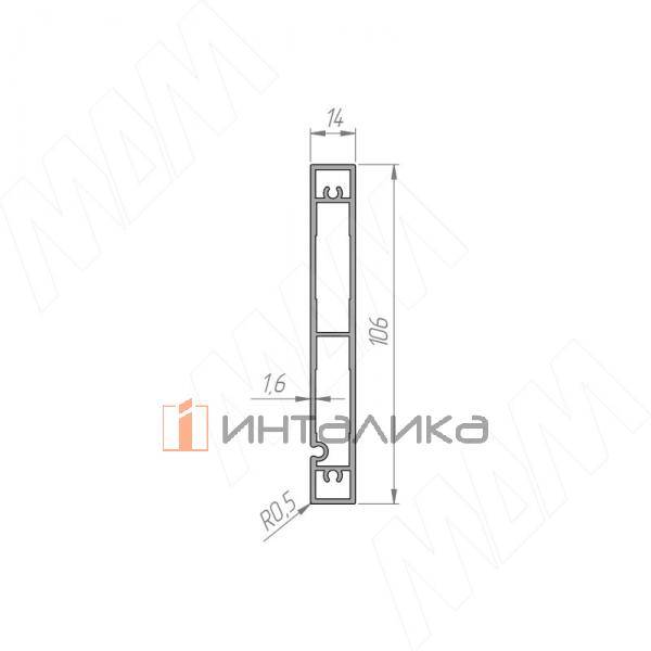 Фасадный профиль внутреннего ящика LS Box, графит 1200мм (LS03M.GP.1200) – 3