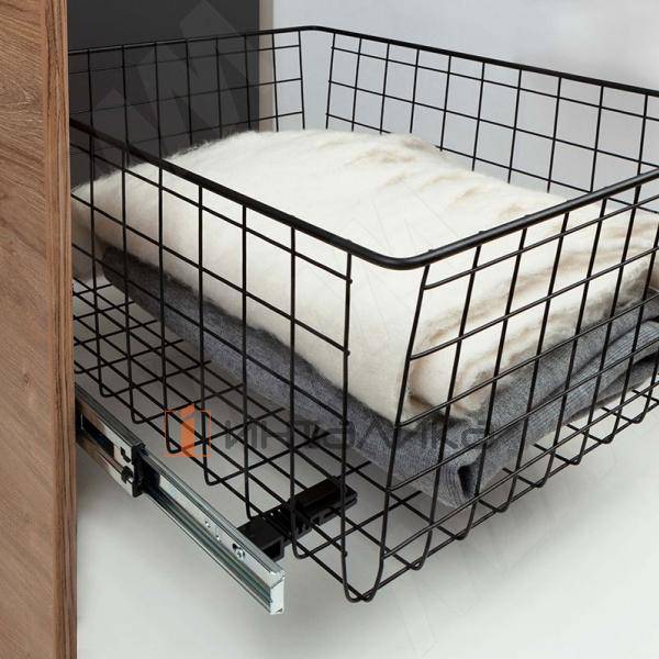 BASE Корзина сетчатая, 190x450x500 мм, черный (КС194550 ЧР) – 3