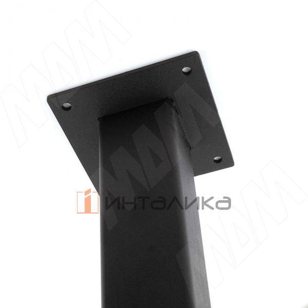 Пинск опора для стола квадратная, 50х50мм, H1104+18 мм, черный (RAL 9005, муар) – 3