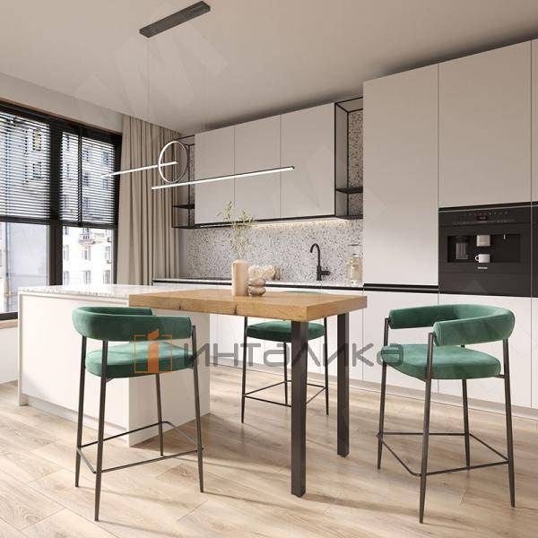 Пинск опора для стола квадратная, 50х50мм, H1104+18 мм, черный (RAL 9005, муар) – 5