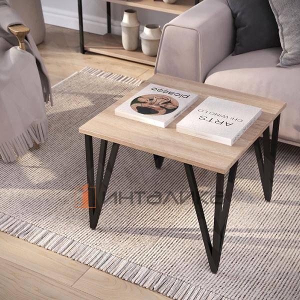 PIN опора для стола V-образная, 180х447+10 мм, черный (RAL 9005, муар) (PIN180x450 BLC) – 4