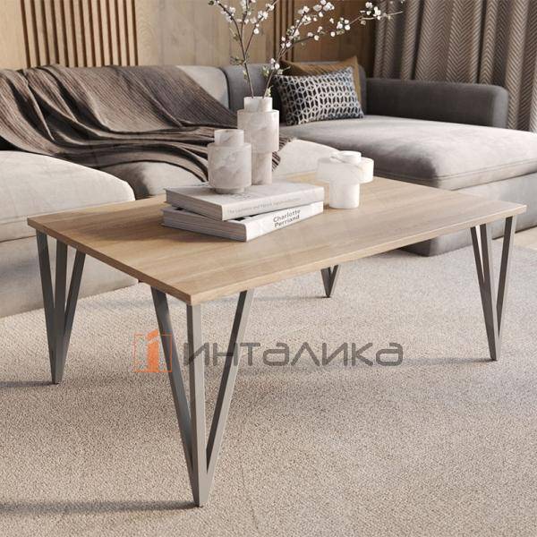 PIN опора для стола V-образная, 180х447+10 мм, графит (PIN180x450 GR) – 6