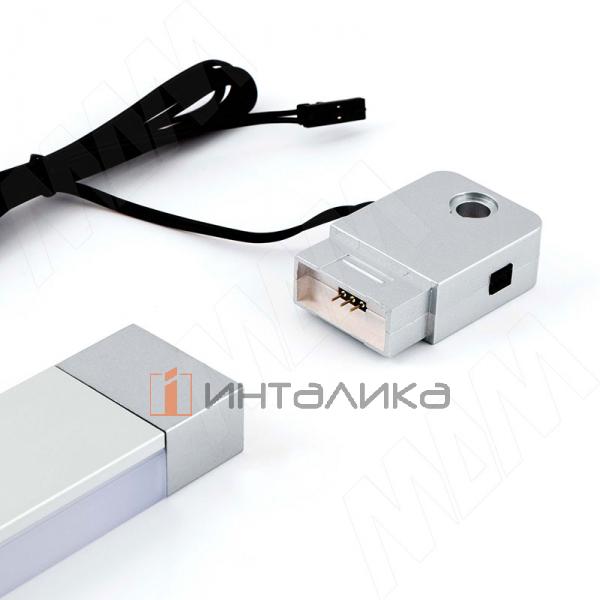 CASETO Светильник светодиодный для подсветки ящиков с ИК-выключателем на преграду, цвет серебро, 12V, 412мм, нейтральный белый 4000К, 3,6W (CA12-450DS-NW4) – 3