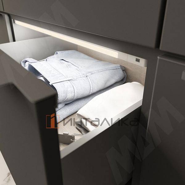 CASETO Светильник светодиодный для подсветки ящиков с ИК-выключателем на преграду, цвет серебро, 12V, 562мм, нейтральный белый 4000К, 5,4W (CA12-600DS-NW5) – 7