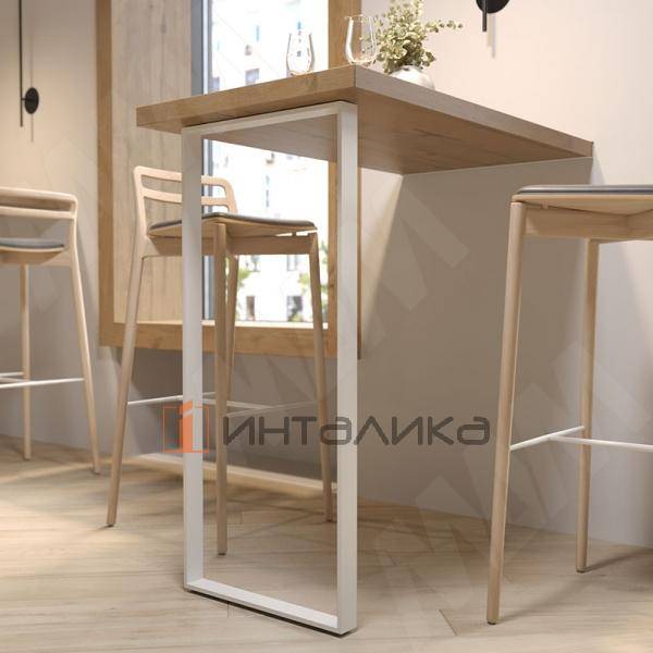 Дижон опора для стола П-образная, 50х10, 445х1040 (+10 мм), белый (RAL 9003, муар) – 5