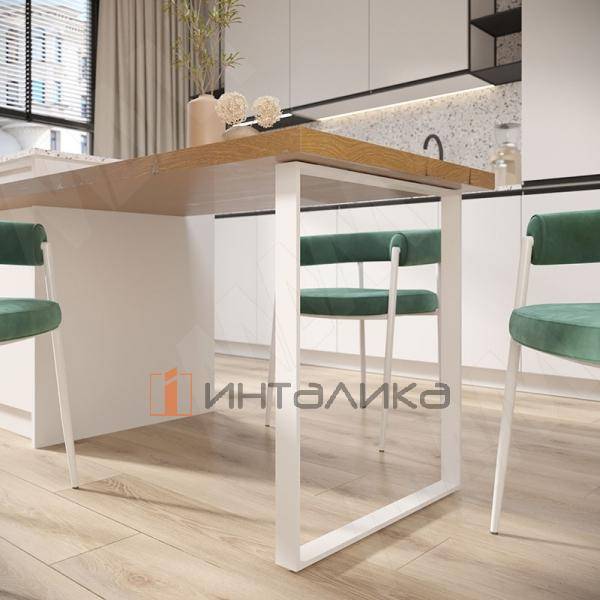 Дижон опора для стола П-образная, 50х10, 595х715 (+10 мм), белый (RAL 9003, муар) (DJ50X10/595X715 WT) – 7