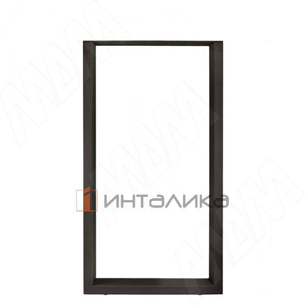 Пилар опора для стола П-образная, 60х30, 445хH820-870 (+10 мм), черный (RAL 9005, муар) (ПТ60X30/445X820-870 BLC) – 2