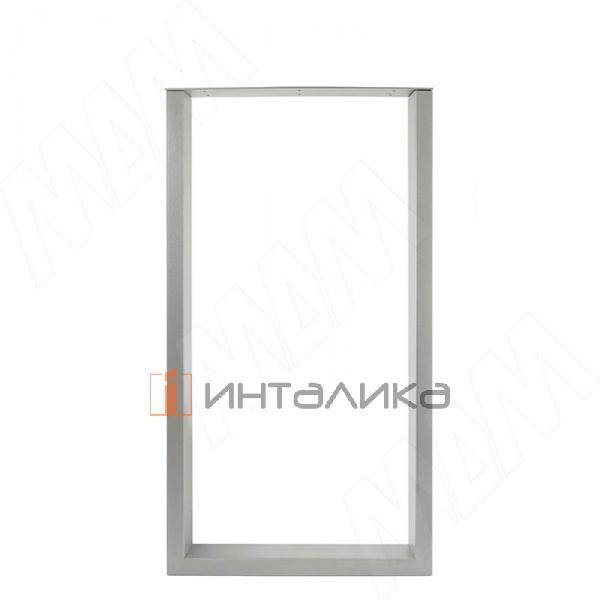 Пилар опора для стола П-образная, 60х30, 445хH820-870 (+10 мм), хром матовый (RAL 9006, муар) (ПТ60X30/445X820-870 CRM) – 4